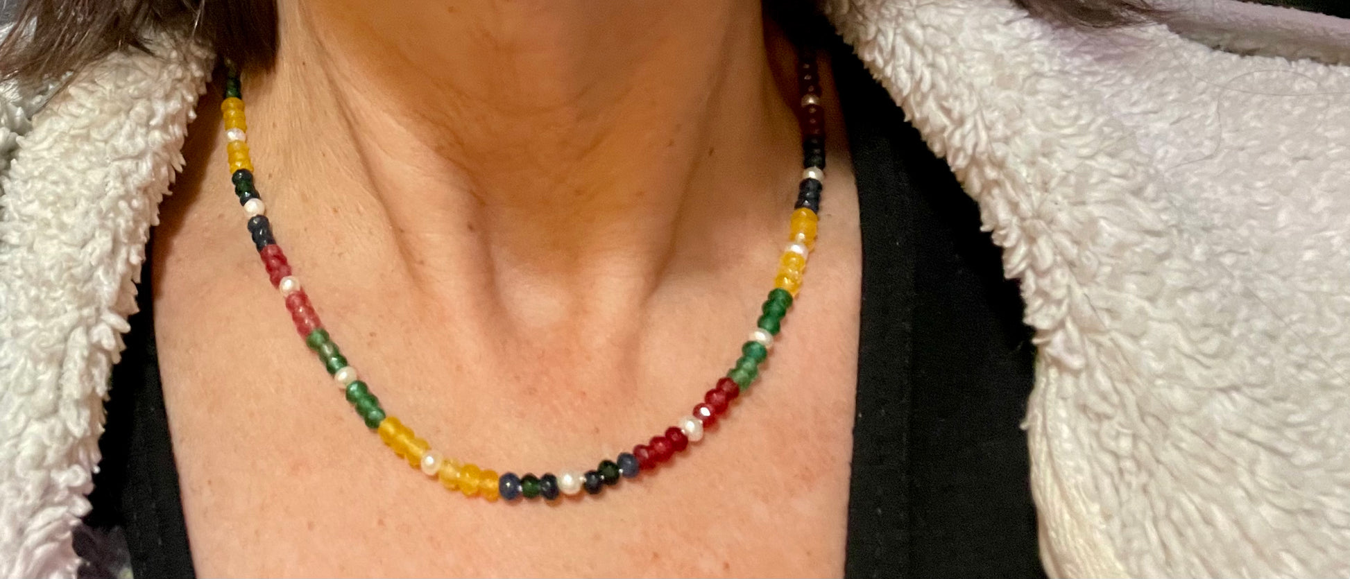 Necklace on a real neck